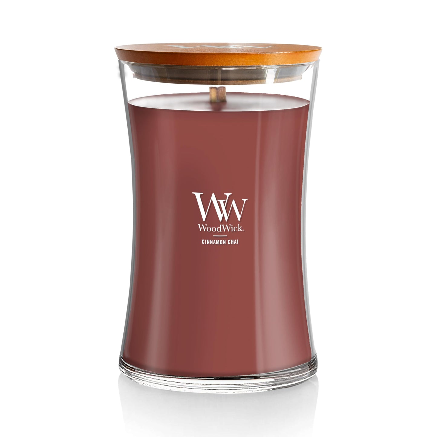 WoodWick Cinnamon Chai Holiday Candle Gifts for Women and Men, 9.7 oz Medium Hourglass Candle with Crackling Wick jlhbookstore.store