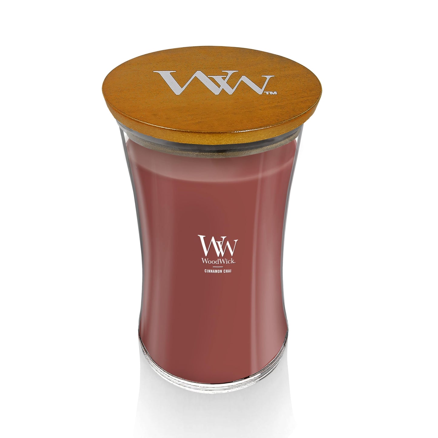 WoodWick Cinnamon Chai Holiday Candle Gifts for Women and Men, 9.7 oz Medium Hourglass Candle with Crackling Wick jlhbookstore.store