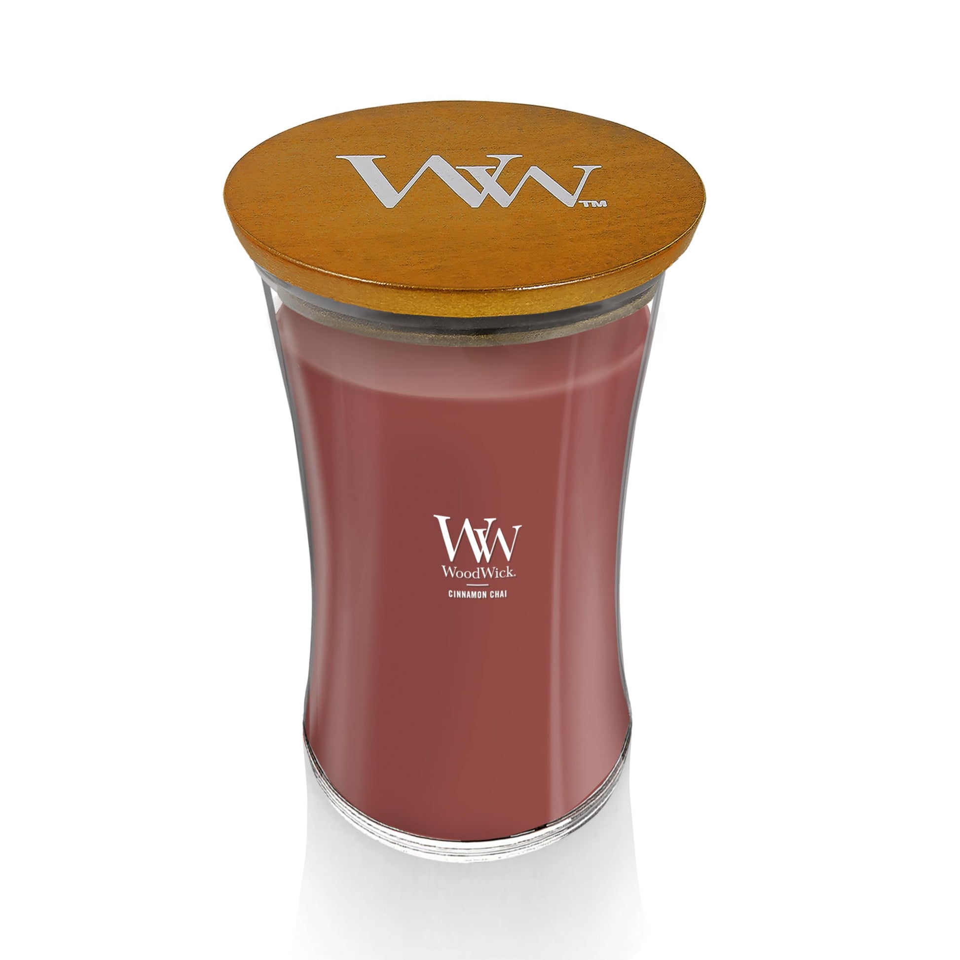 WoodWick Cinnamon Chai Holiday Candle Gifts for Women and Men, 9.7 oz Medium Hourglass Candle with Crackling Wick jlhbookstore.store