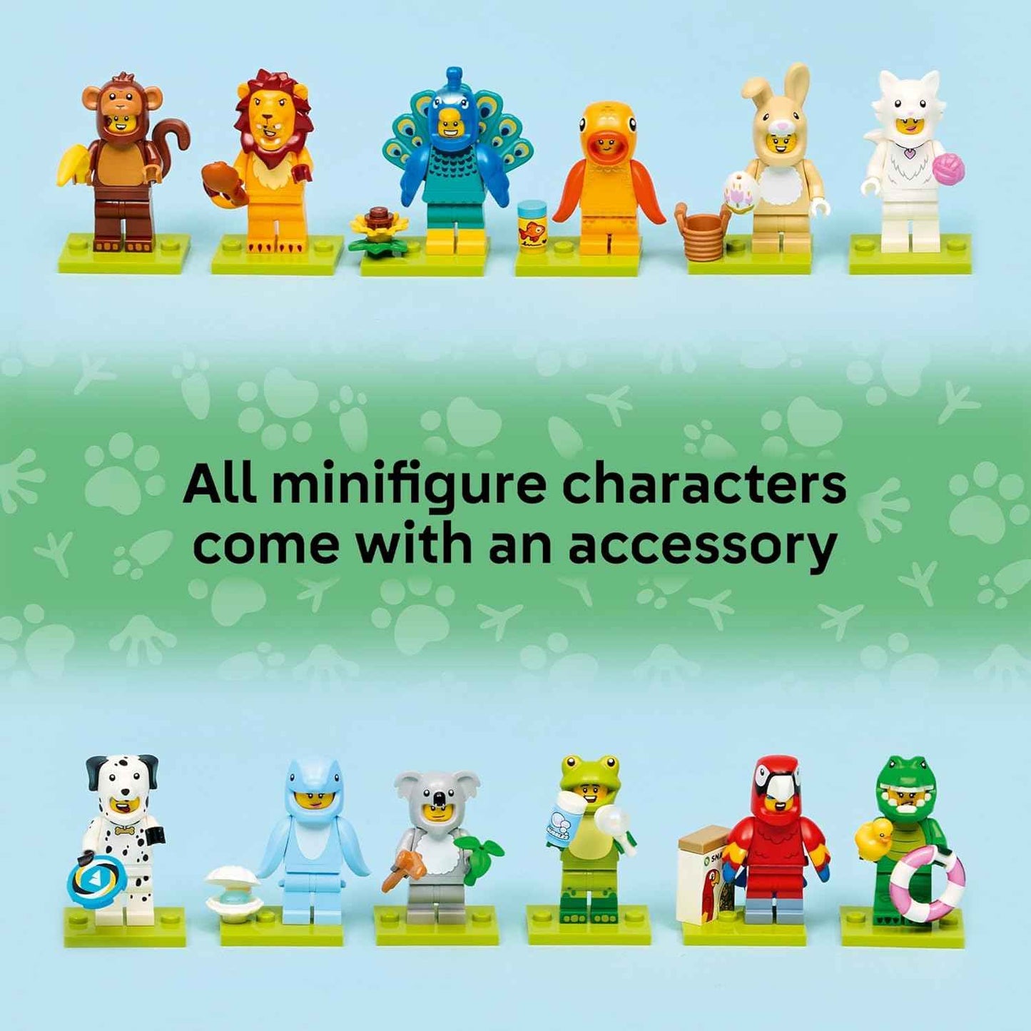LEGO Minifigures Animal Series 28 6 Pack - Kids Toys in Sealed Mystery Boxes - Animal Themed Figures to Collect - Birthday Party Favors & Gift Idea for Boys & Girls, Ages 5+ - 66813