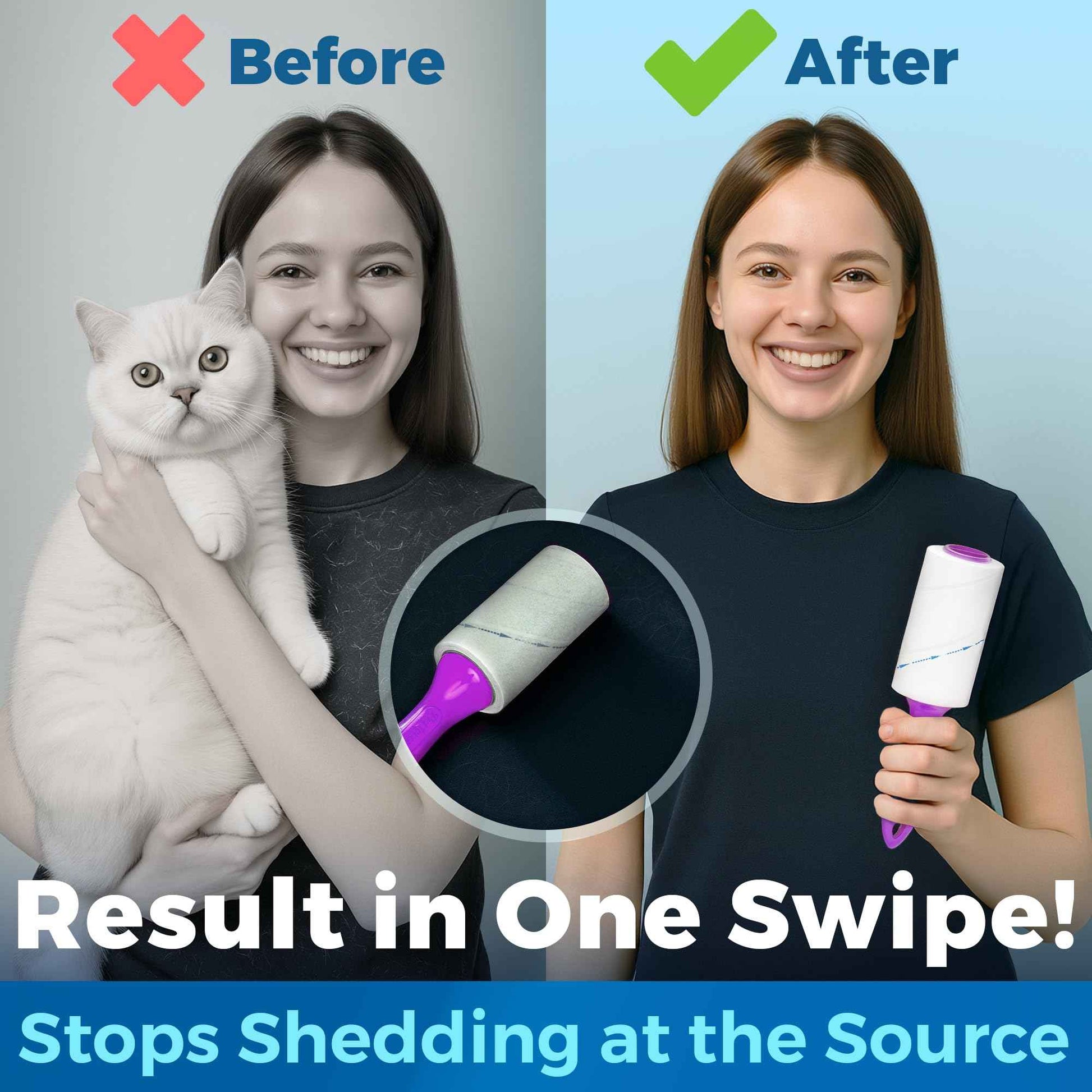 PetLovers Extra Sticky Lint Roller Mega Value Set 450 Sheets for Pet Hair Removal and Clothes, Dog and Cat Lint Remover 5 Pack