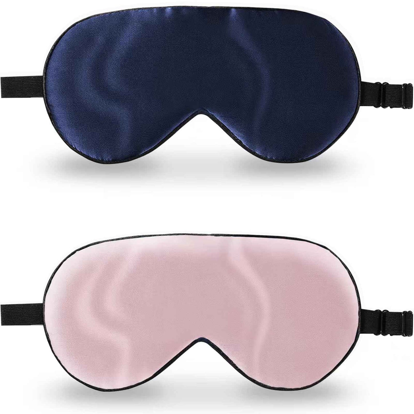ZIMASILK 100% Mulberry Silk Sleep Mask with Adjustable Strap, Super-Smooth Soft Natural Silk Eye Mask for Sleep, Multiple Color Options(Navy Blue)
