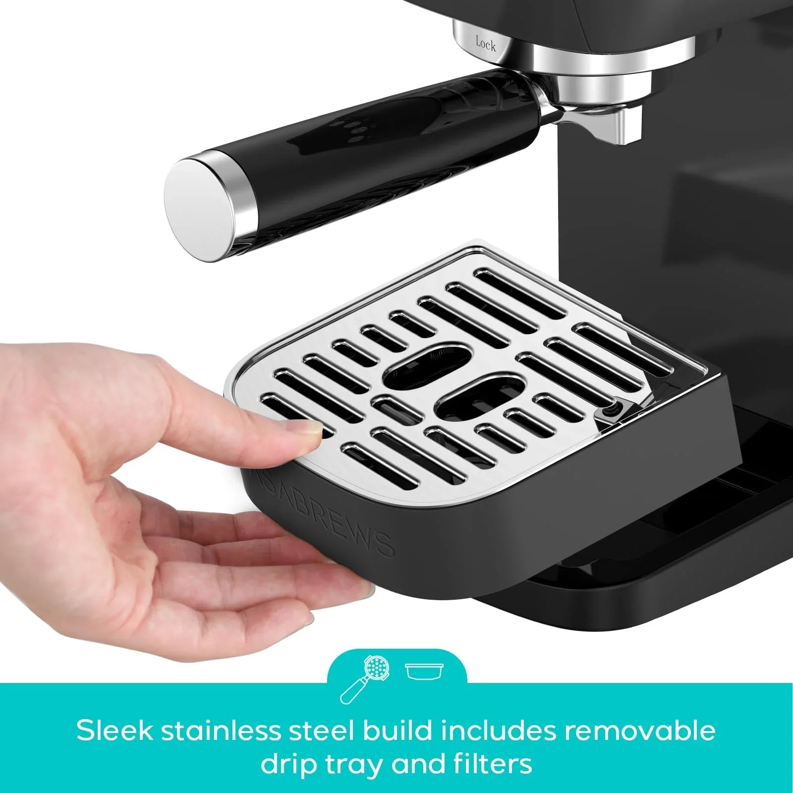 CASABREWS 3700 Essential Espresso Machine 20 Bar, Stainless steel Coffee Maker with Milk Frother, Espresso Coffee Machine for Cappuccino, Latte, 43.9oz Water Tank, Sapphire Blue - Jlhbookstore.store