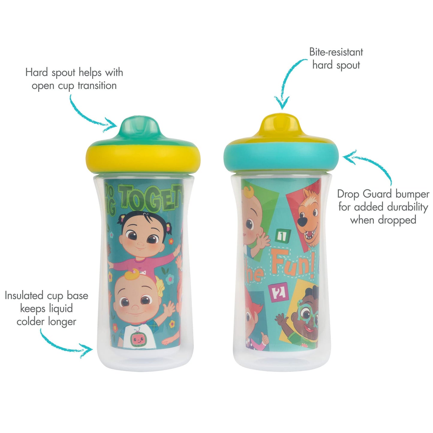 The First Years Disney Princess Kids Insulated Sippy Cups - Dishwasher Safe Spill Proof Toddler Cups - Ages 12 Months and Up - 9 Ounces - 2 Count