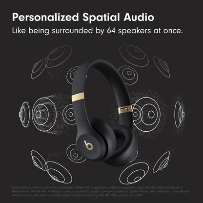 Beats Solo 4 - Wireless On-Ear Bluetooth Headphones, Up to 50-Hour Battery Life, Ultra-Lightweight Comfort, Powerful and Balanced Sound, Apple & Android Compatible - Slate Blue