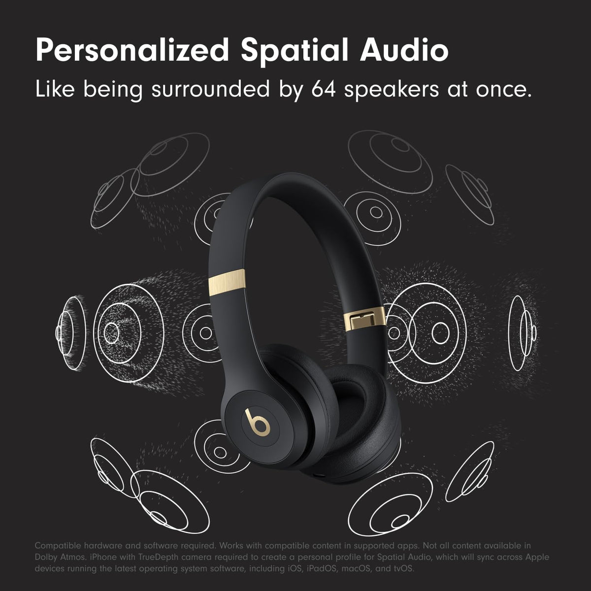 Beats Solo 4 - Wireless On-Ear Bluetooth Headphones, Up to 50-Hour Battery Life, Ultra-Lightweight Comfort, Powerful and Balanced Sound, Apple & Android Compatible - Slate Blue