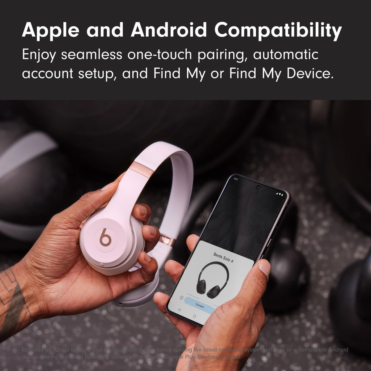 Beats Solo 4 - Wireless On-Ear Bluetooth Headphones, Up to 50-Hour Battery Life, Ultra-Lightweight Comfort, Powerful and Balanced Sound, Apple & Android Compatible - Slate Blue