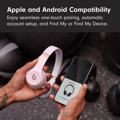 Beats Solo 4 - Wireless On-Ear Bluetooth Headphones, Up to 50-Hour Battery Life, Ultra-Lightweight Comfort, Powerful and Balanced Sound, Apple & Android Compatible - Slate Blue