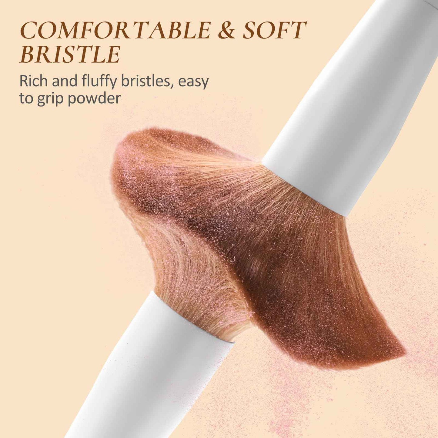 Makeup Brushes With Case 20PCs Professional Makeup Brush Set, Foundation Powder Eyeshadow Brush Set Eyebrow Concealer Contour Travel Brushes Kit with Holder & 2 Powder Puff-White