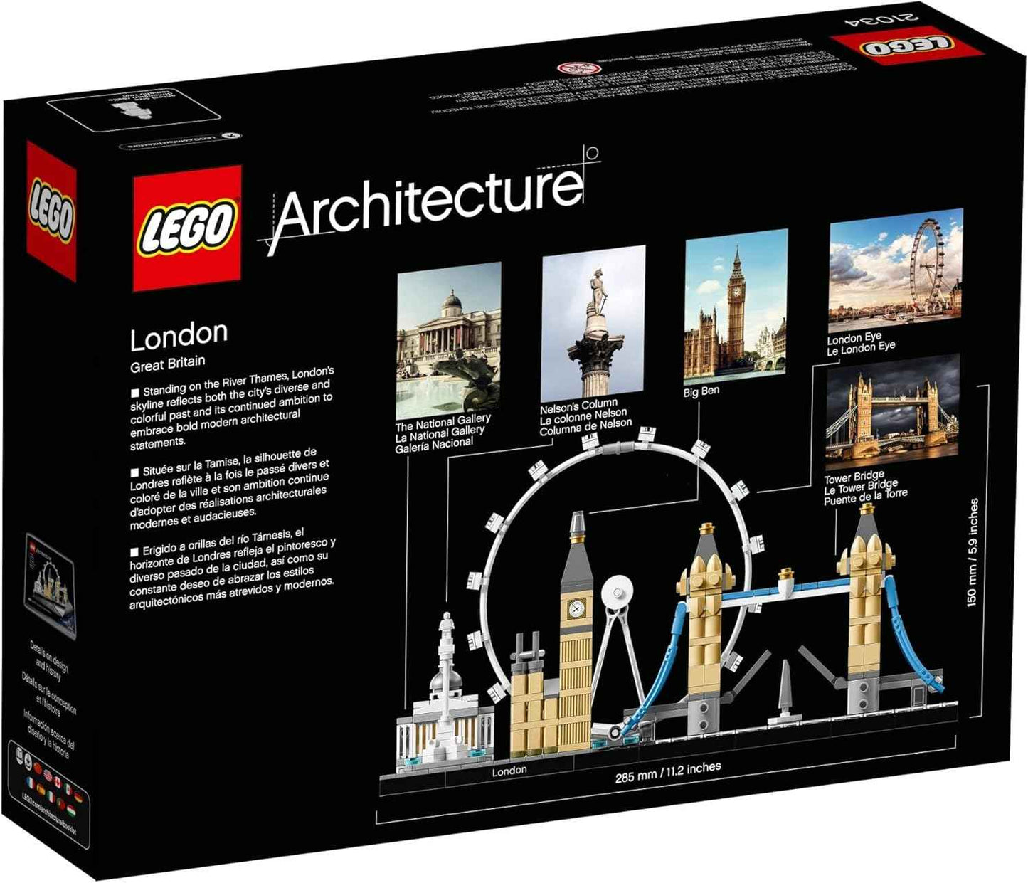 LEGO Architecture London Skyline Collection 21034 Building Set Model Kit and Gift for Kids and Adults (468 pieces)