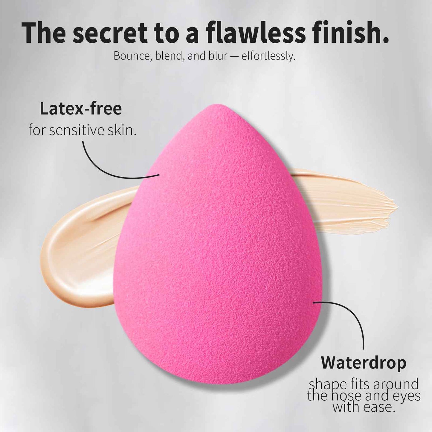 BEAKEY Makeup Brushes Set, Professional Foundation Eyeshadow Concealer Blush Powder Bronzer Applicator, 2 Blender Sponge with Beauty Paper Case stocking stuffers