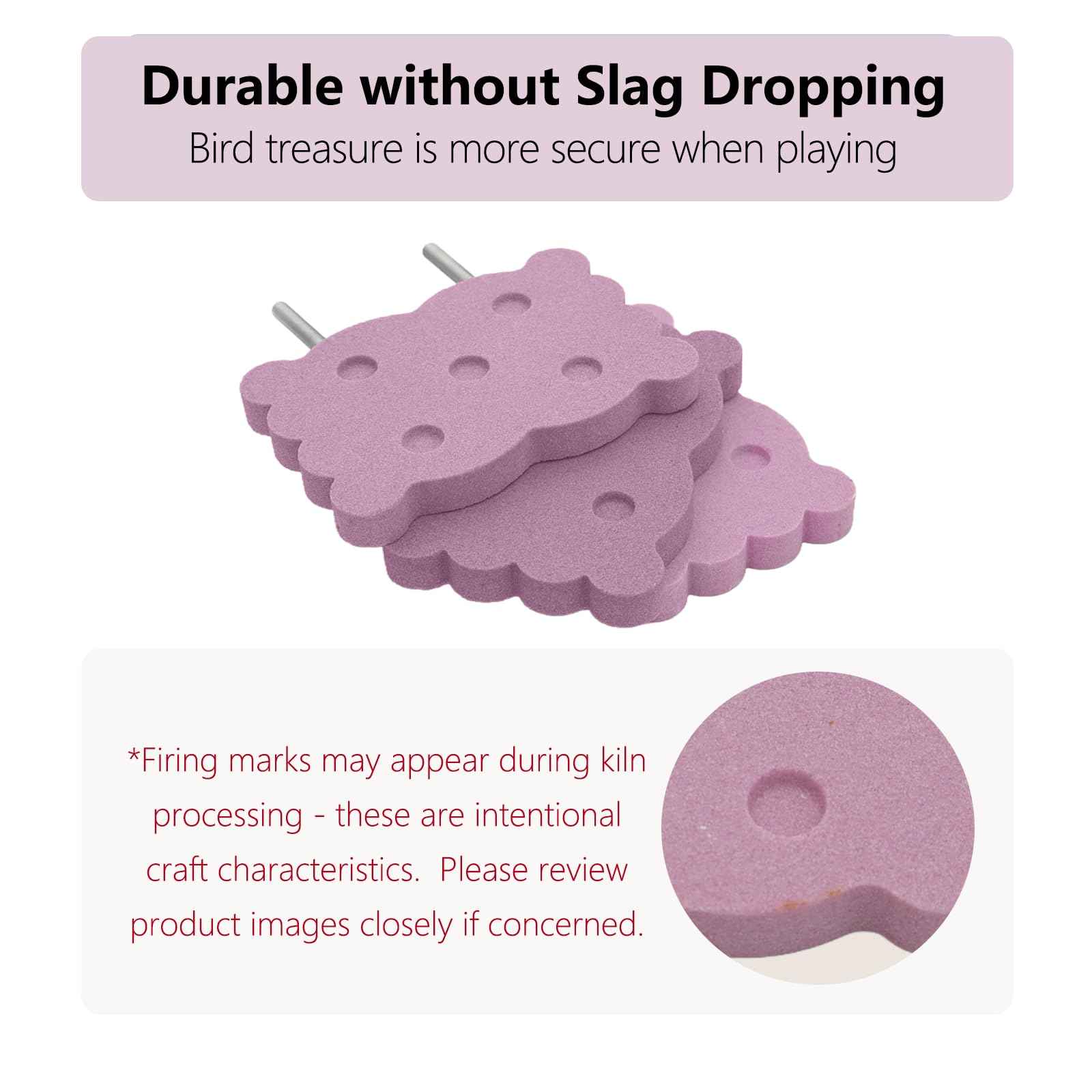 Bird Perch Stand for Parrots – Natural Ceramic Grinding Stick for Beak, A Safe, Non-Shedding Chewing and Claw-Trimming Perch for Parrots (Blue, Medium Size)