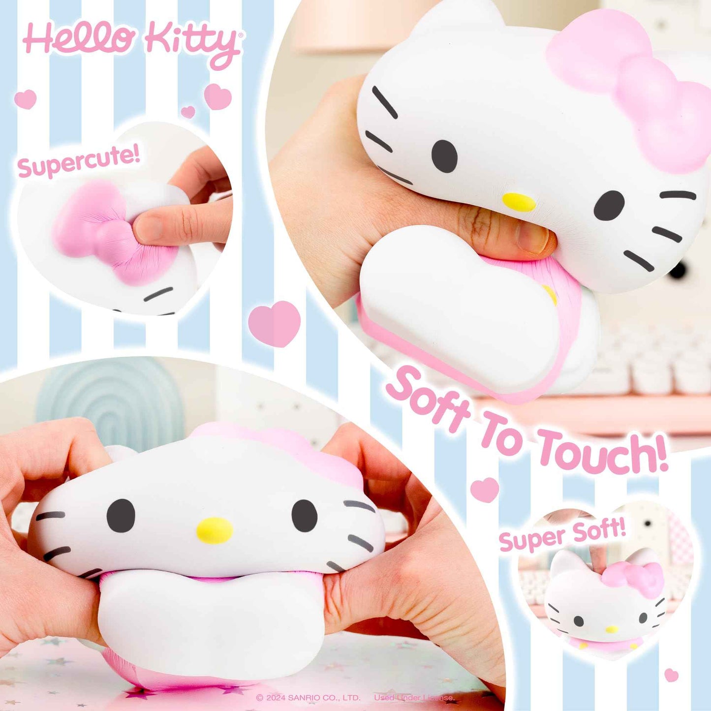 Hamee SquiSHU Buddy Hello Kitty and Friends Kuromi, Cute Birthday Gift, Official Merchandise, Toys for Kids & Adult, Model Jumbo Squishy for Collectors