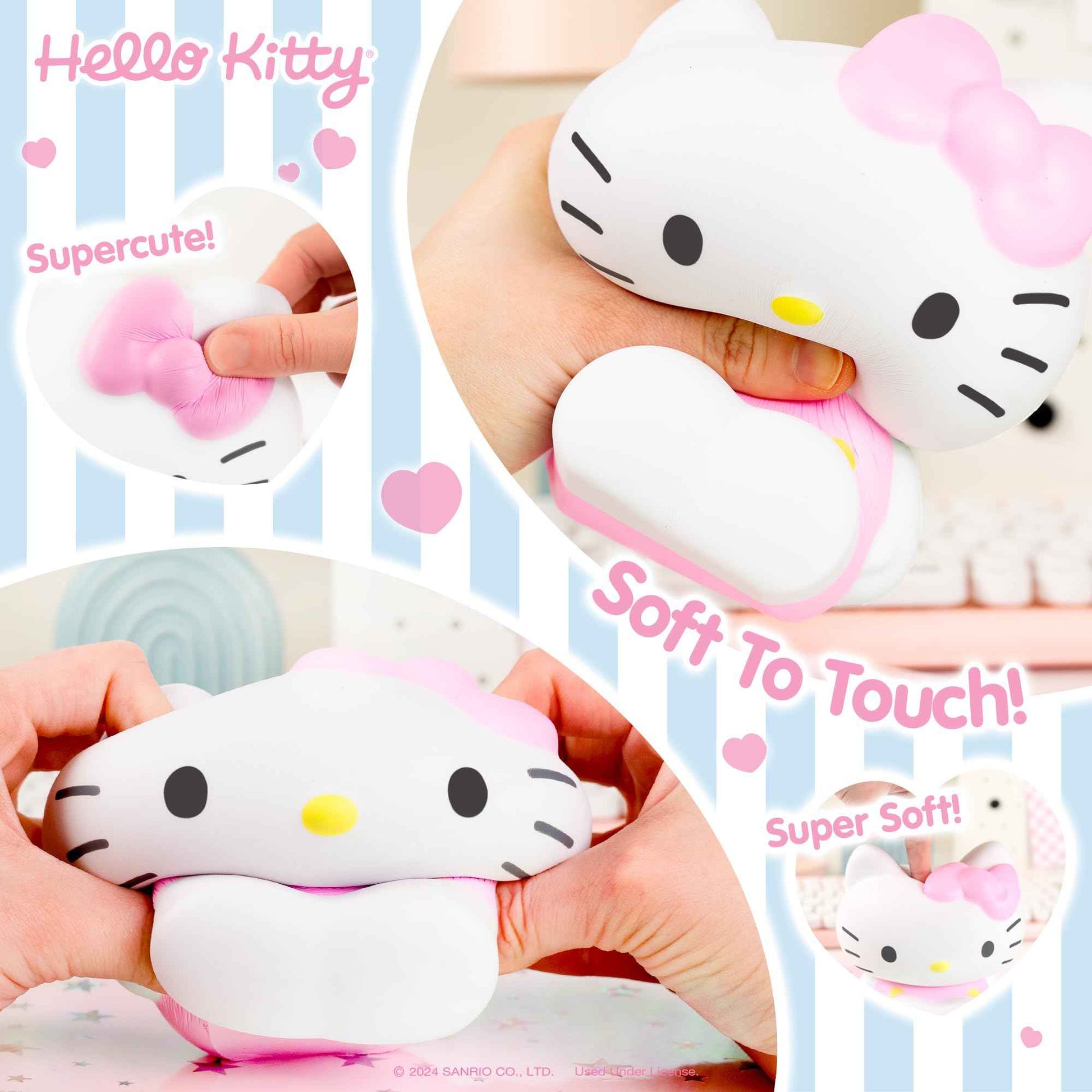 Hamee SquiSHU Buddy Hello Kitty and Friends Kuromi, Cute Birthday Gift, Official Merchandise, Toys for Kids & Adult, Model Jumbo Squishy for Collectors