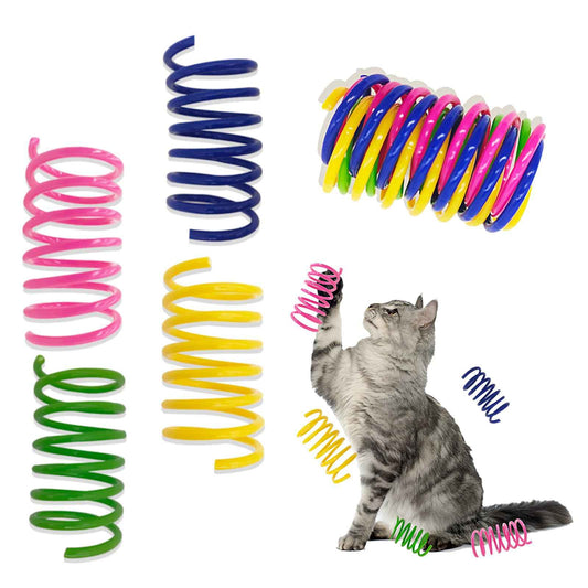 Cat Toys for Indoor Cats - 34 Packs Interactive Set with Colorful Springs, Mouse Toy, Catnip Ropes, Balls, Bells, and Sisal Ball for Kittens