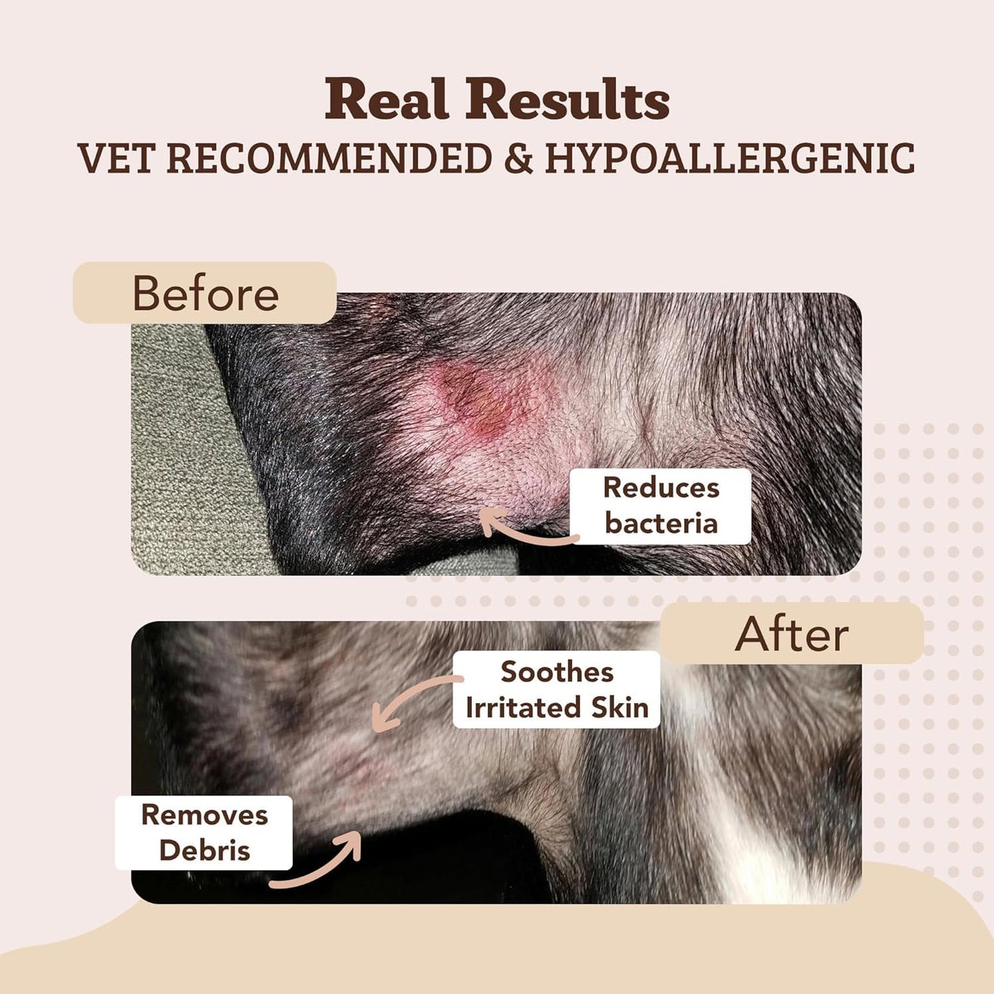 Natural Dog Company Wrinkle Wipes for Dogs, 100 Count, Hypoallergenic Dog Wipes, Wrinkle Wipes French Bulldog, Cleaning & Deodorizing, Dog Wipes for Grooming Faces, Paws & Butts