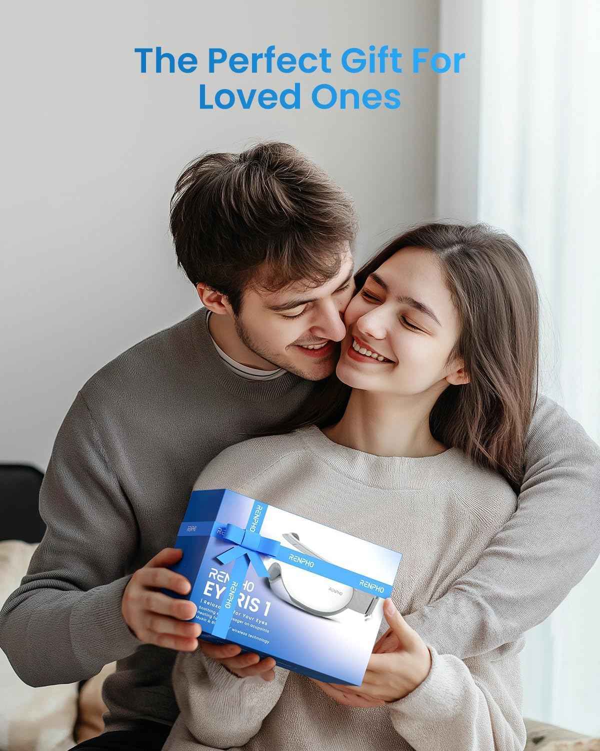 RENPHO Eyeris 1 Eye Massager with Heat, Christmas Birthday Gifts for Women Mom, FSA Eligible HSA Eye Mask for Migraine, Smart Sleep Mask for Dry Eyes Relax, Reduce Strain for Men Dad Her Him