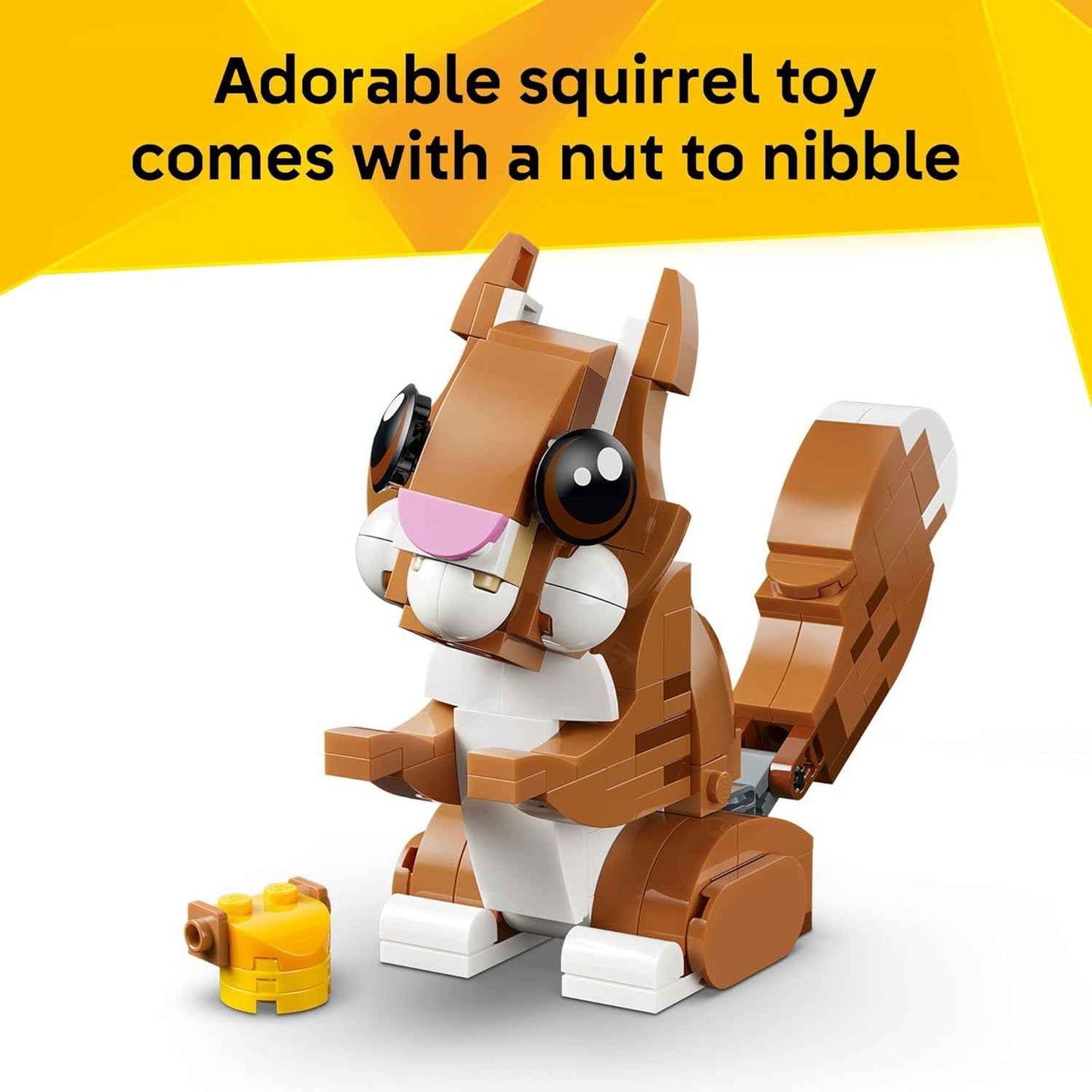 LEGO Creator 3 in 1 Cute Animals: Playful Puppy Dog Building Toy for Girls & Boys - Build a Pretend Play Dog, Squirrel, or Duck Toy - Gift Idea for Kids, Ages 8+ - 31382