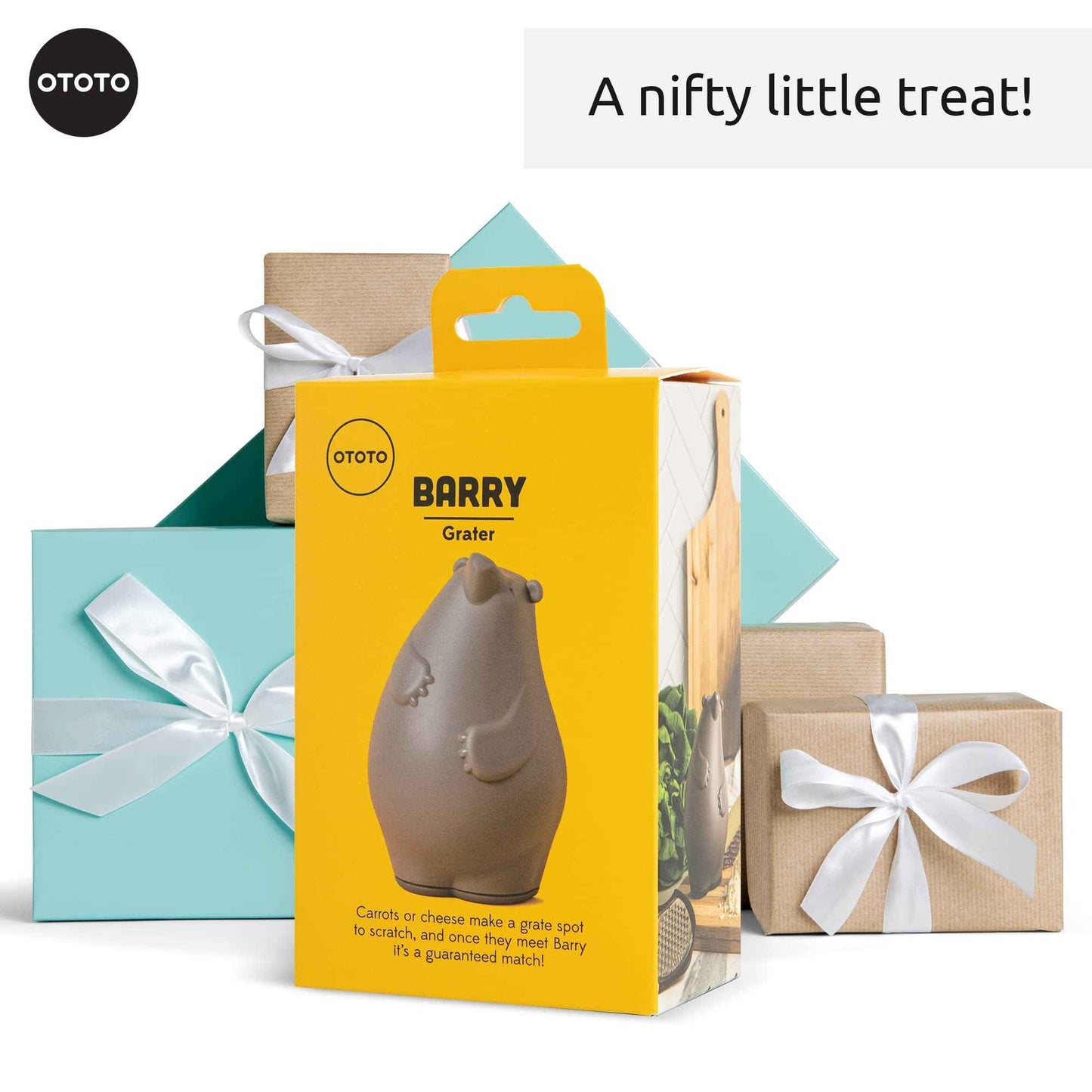 OTOTO Grater - Stainless Steel, BPA Free, Dishwasher Safe, Fun Kitchen Gadget, Vegetable Shredder, Cute Kitchen Gifts & Accessories (Pepito Gnome Grater, Red)