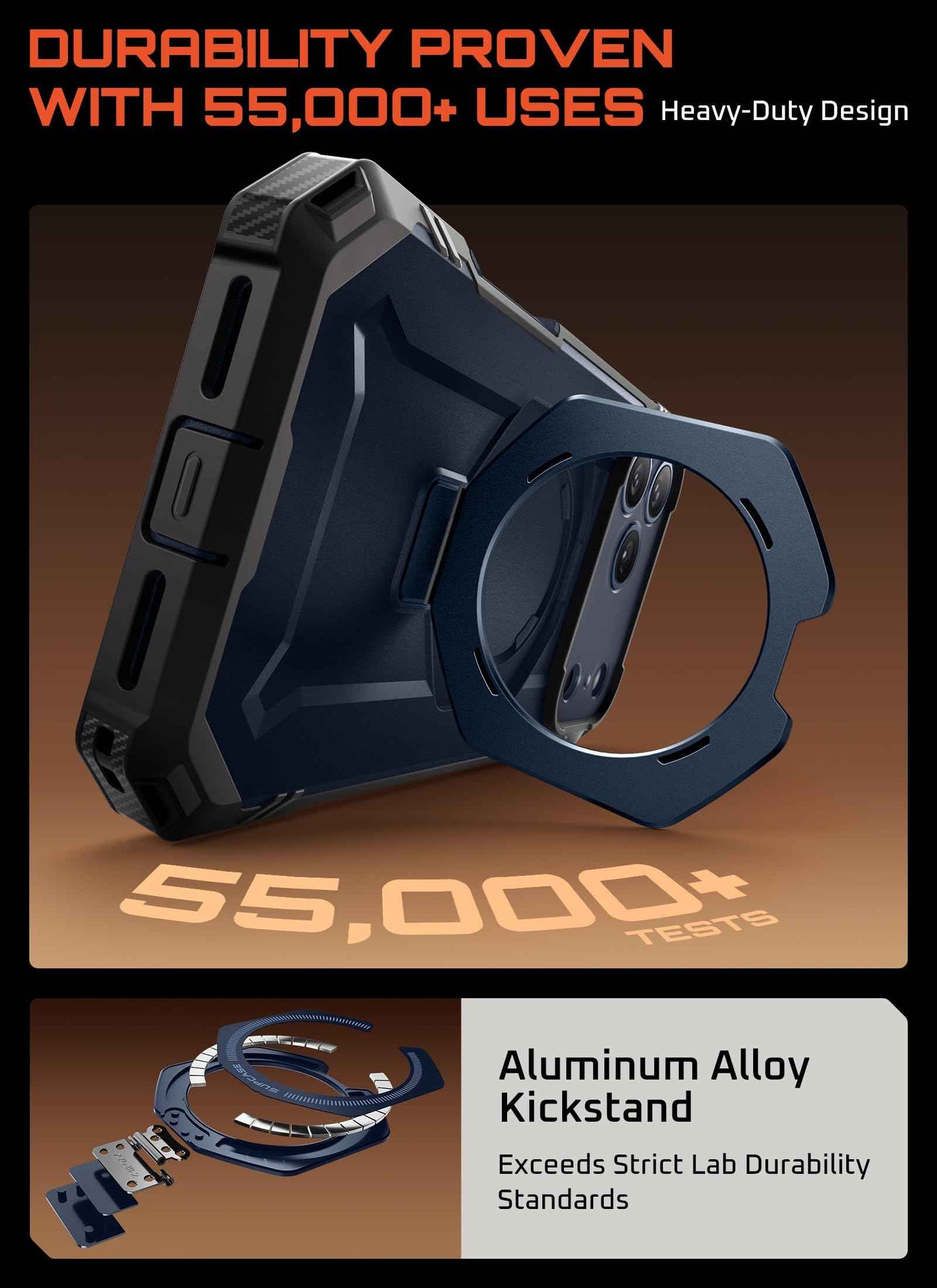 SUPCASE for iPhone 17 Pro Max Case (UBGrip Pro), [Built-in Tempered Glass Screen Protector & Stand] [Camera Control Cover] [Compatible with MagSafe] Full Body Heavy Duty Magnetic Phone Case, Coral