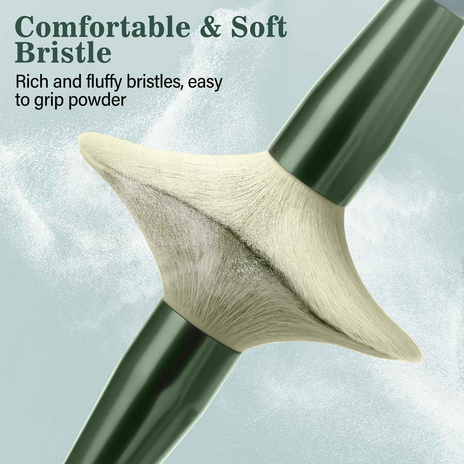 Makeup Brushes With Case 20PCs Professional Makeup Brush Set, Foundation Powder Eyeshadow Brush Set Eyebrow Concealer Contour Travel Brushes Kit with Holder & 2 Powder Puff-White