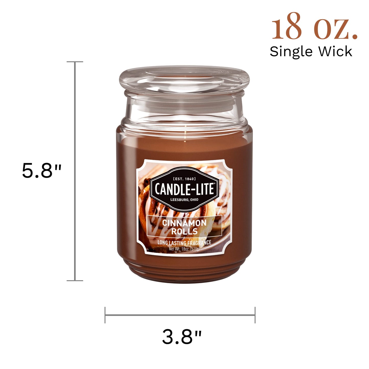 Candle-lite Fall Scented Candles, Creamy Vanilla Swirl, 18 oz Jar, Proudly Poured in The USA, Aromatherapy Candle, Single-Wick with 110 Hours of Burn Time, Perfect for Creating a Relaxing Ambiance jlhbookstore.store