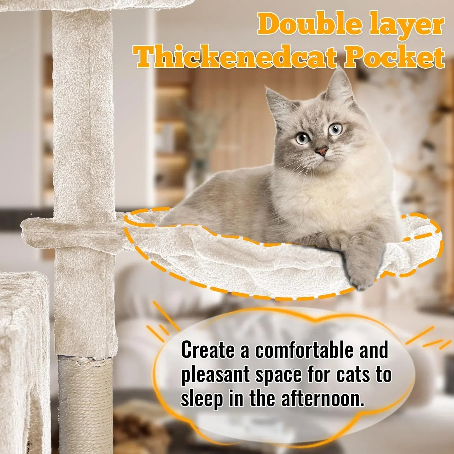 FDW Cat Tree 54in Cat Tower Multi-Level Durable Cat Scratching Post & Cozy Fun Cat Jumping Platform Space Saving Cat Condo Pet Play House for Indoor Cats,Dark Gray jlhbookstore.store