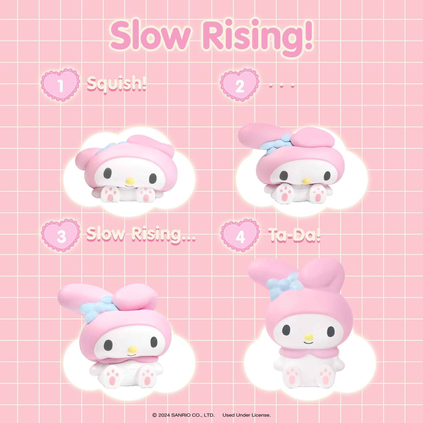 Hamee SquiSHU Buddy Hello Kitty and Friends Kuromi, Cute Birthday Gift, Official Merchandise, Toys for Kids & Adult, Model Jumbo Squishy for Collectors