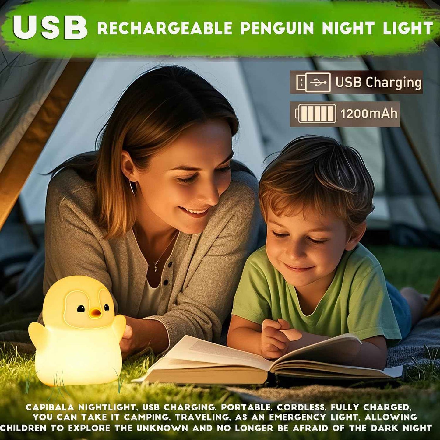 DREAMING MY DREAM Cute Duck Lamp,Do Do Duck Night Light,Silicone Squishy Nursery Bedside Lamp,USB Rechargeable Touch Table Lampfor Bedrooms, Living Room Decor Gift Toy