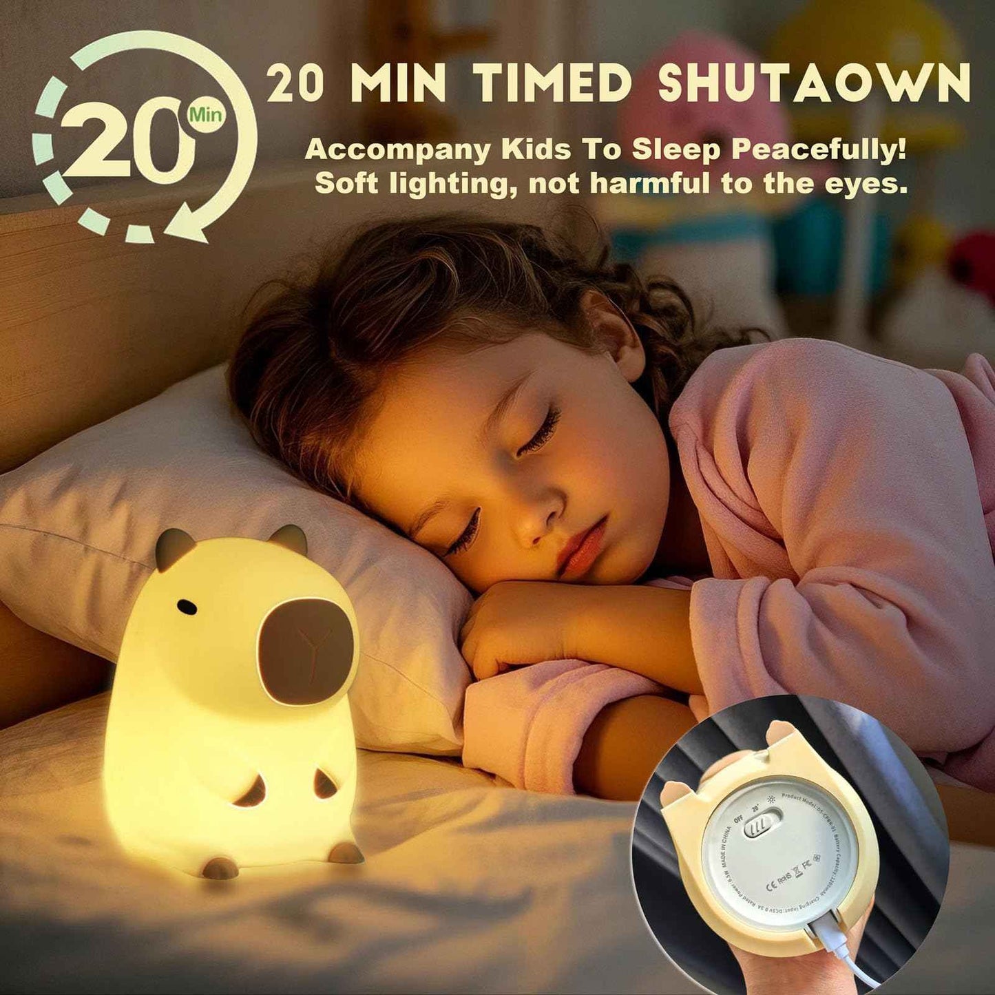 DREAMING MY DREAM Cute Duck Lamp,Do Do Duck Night Light,Silicone Squishy Nursery Bedside Lamp,USB Rechargeable Touch Table Lampfor Bedrooms, Living Room Decor Gift Toy