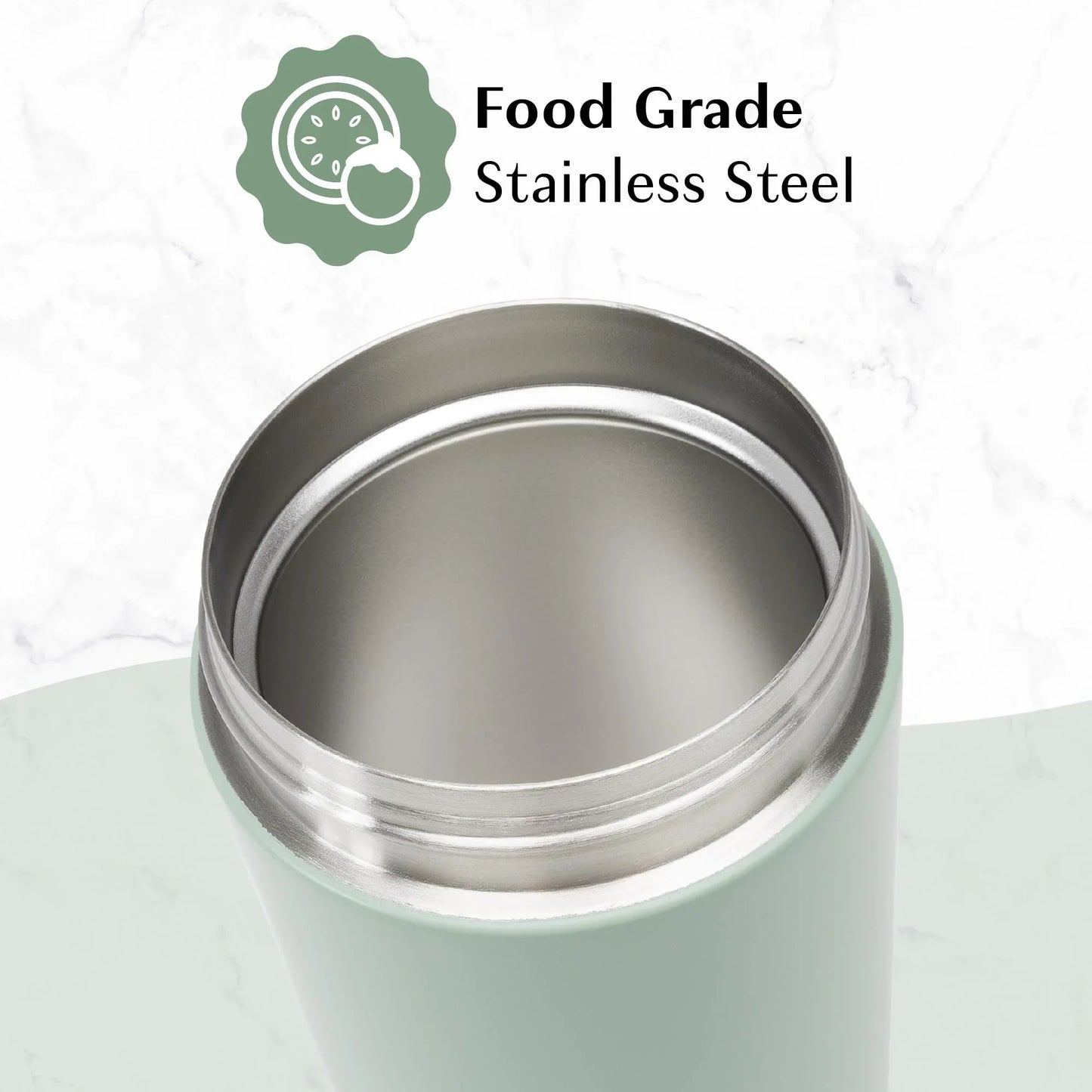 Goodful Stainless Steel Food Jar, Double Wall Vacuum Sealed Insulated Food Storage Container with Carry Handle Lid, 16-Ounce, Gray - Jlhbookstore.store