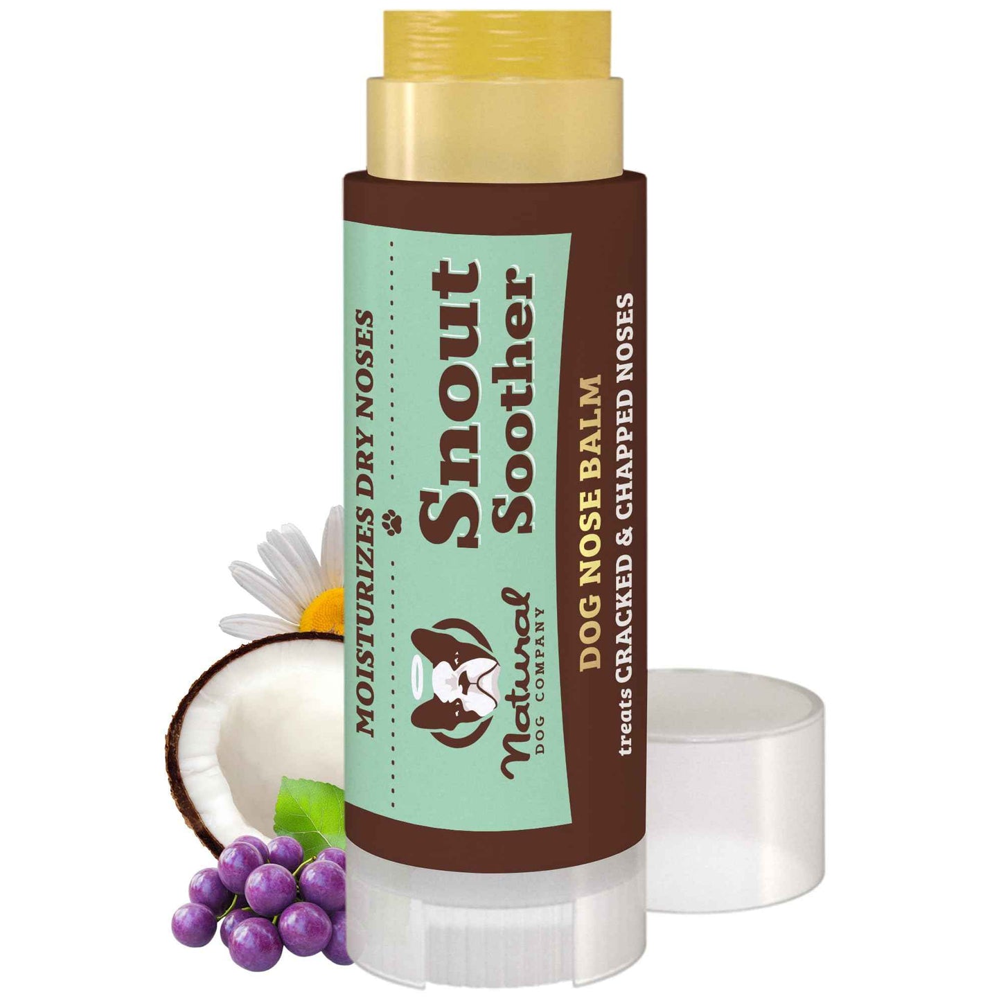 Natural Dog Company Snout Soother Travel Stick 0.15 oz – All Natural Dog Nose Balm for Dry, Cracked Snouts – Organic Moisturizing & Soothing Balm – Lick-Safe Mini Snout Care, Made in USA