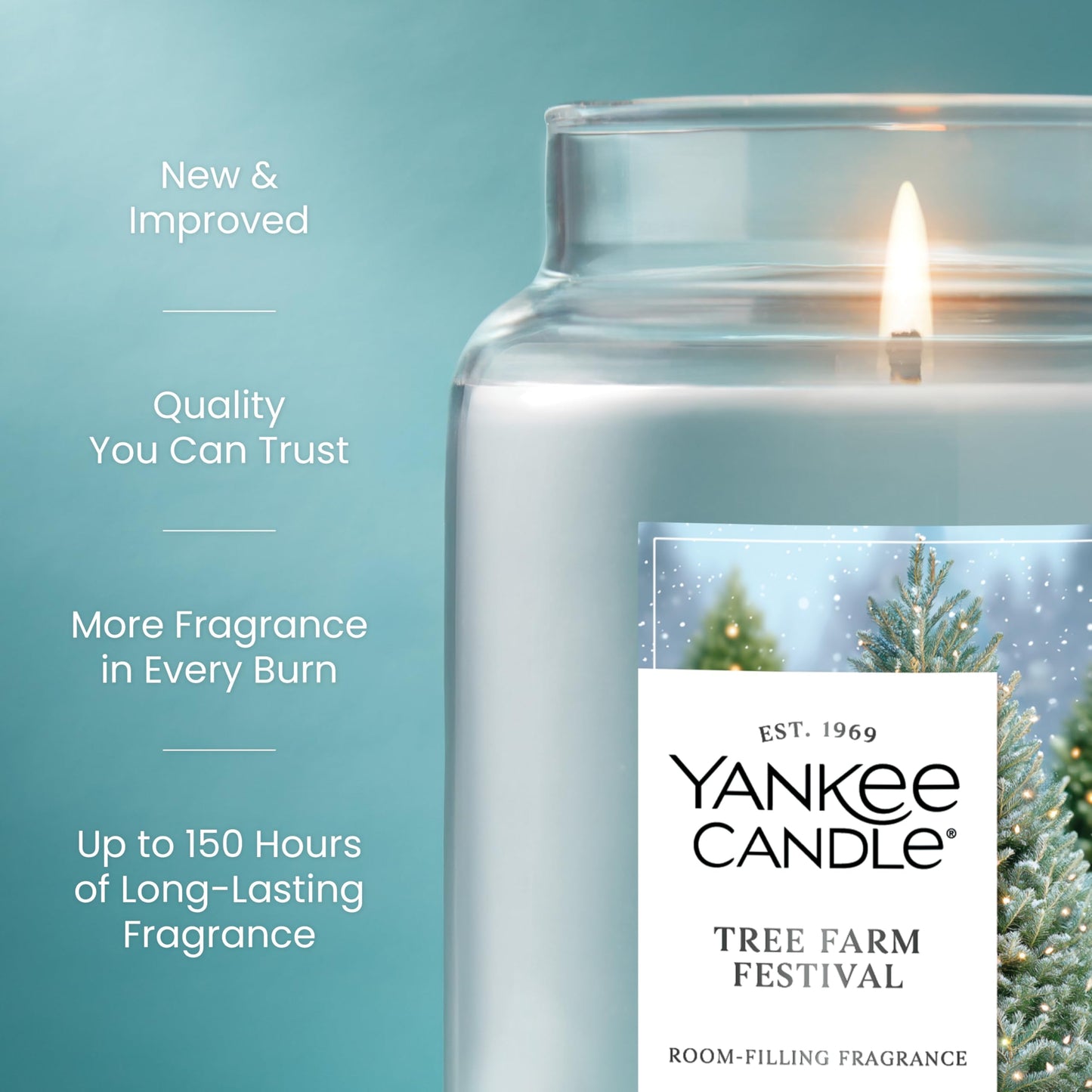 Yankee Candle, Balsam & Cedar Fall Scented Candle, 22oz Large Jar with up to 150 Hour Burn Time jlhbookstore.store