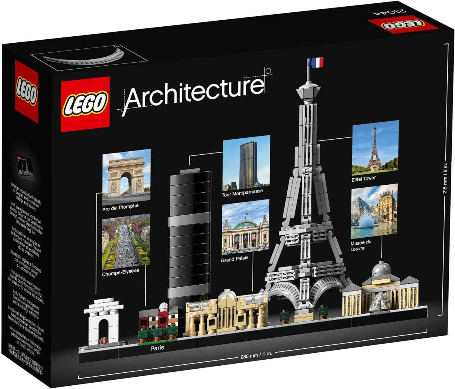 LEGO Architecture Paris Model Building Set - Detailed Display Building Block Set for Kids, Boys and Girls, Ages 12+ - Unique Gift for Travel & Architecture Enthusiasts - 21044