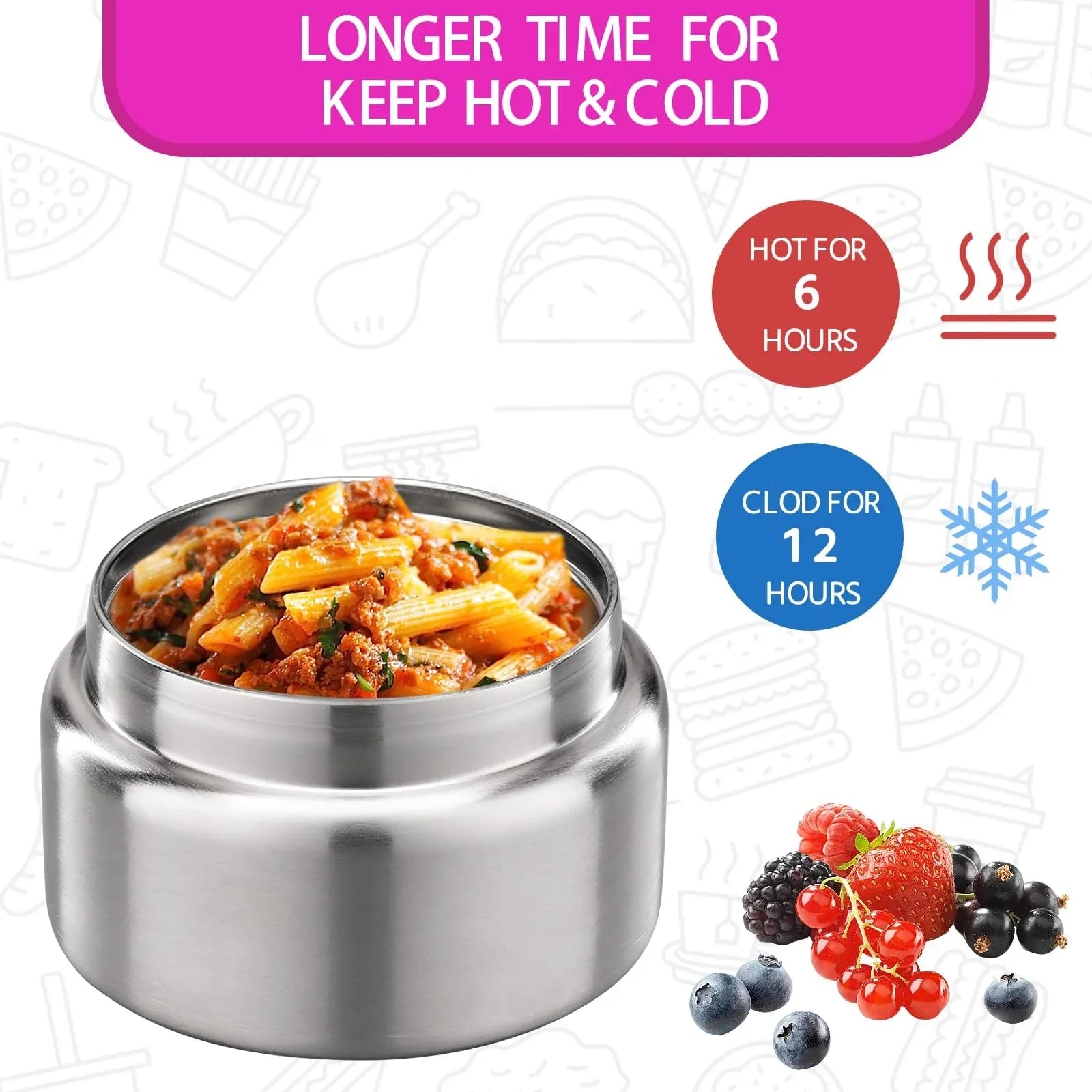 MAISON HUIS 8oz Soup Thermo Wide Mouth Vacuum Insulated Thermo Jar, Leak Proof Stainless Steel Food Container for Hot&Cold Food Kids Lunch Soup for School Travel (Green) - Jlhbookstore.store