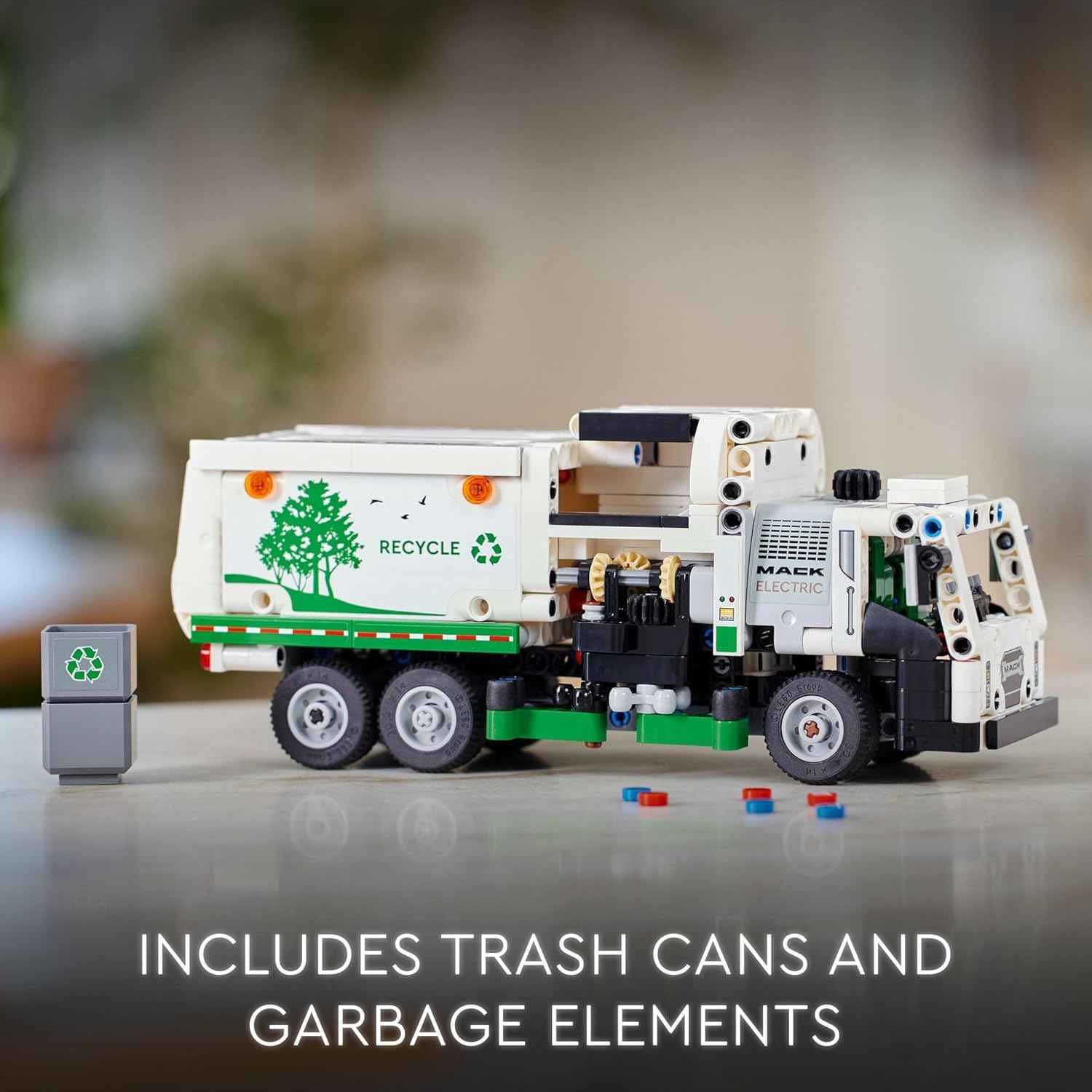 LEGO Technic Mack LR Electric Garbage Truck Toy, Buildable Kids Truck for Pretend Play, Great Gift for Boys, Girls and Kids Ages 8 and Up who Love Recycling Toys and Vehicles, 42167