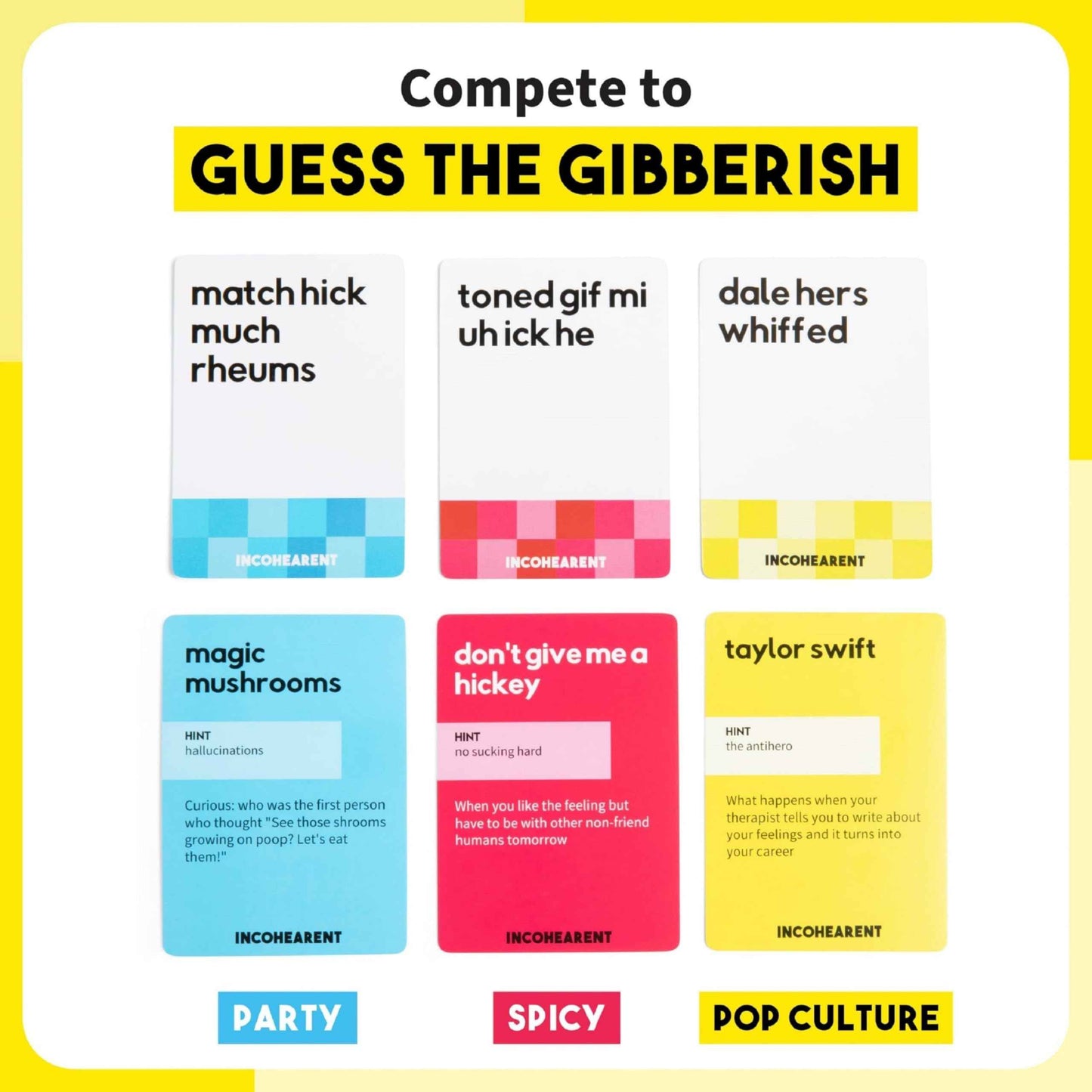 Guess The Gibberish Card Game for Families by Relatable, From The Creators of Incohereant, Fun Kids Games for Kids 12+ Includes 400 Cards & Sand Timer, Perfect Stocking Stuffers, & Christmas Games