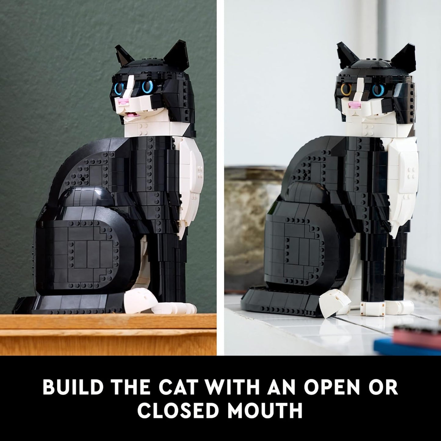 LEGO Ideas Tuxedo Cat - Building Sets for Adults, Ages 18+ - DIY Crafts Kit for Home Decor, Living Room or Bedroom - Gift for Christmas - 21349