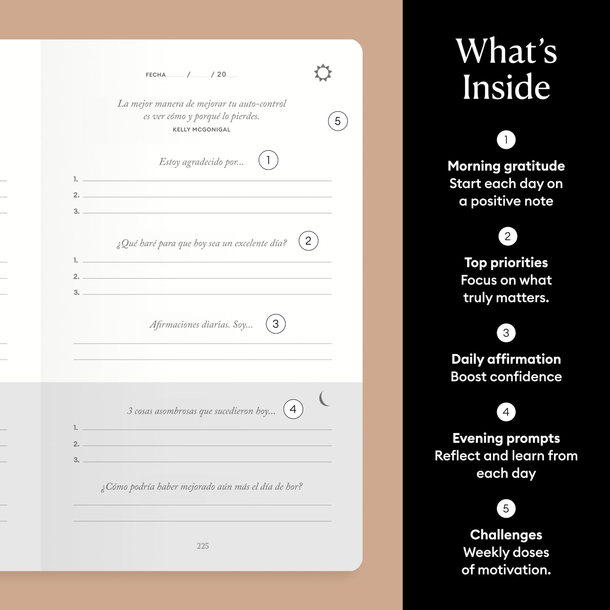 Intelligent Change The Five Minute Journal - Original Daily Gratitude Journal 2025 for Happiness, Mindfulness & Reflection - Daily Affirmations - Undated Planner Gifts for Women & Men jlhbookstore.store