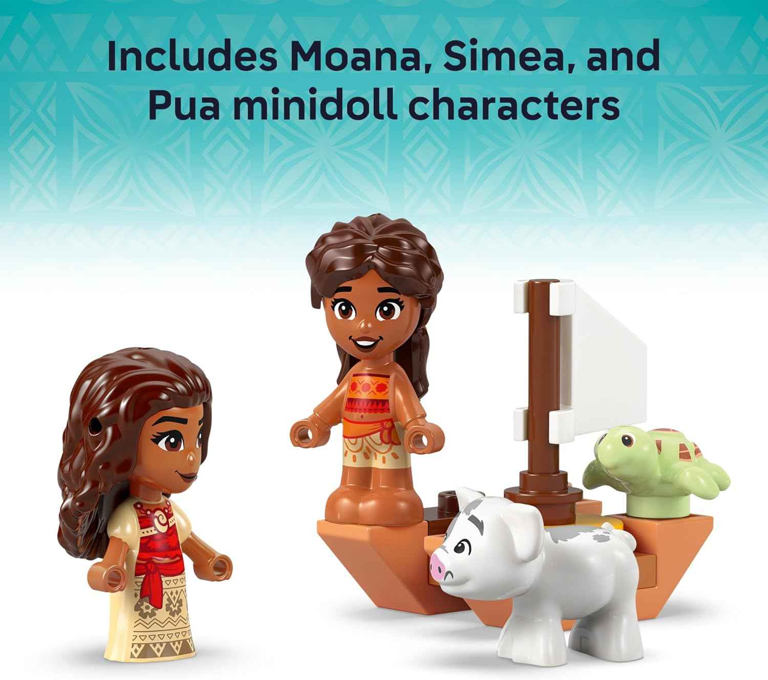 LEGO Disney Moana's Island Fun Building Toy Playset - Princess Moana Toy for Kids, Girls and Boys, Ages 5+ - with 2 Disney Micro-Dolls and Pua Animal Figure - Gift Idea for Birthdays - 43260