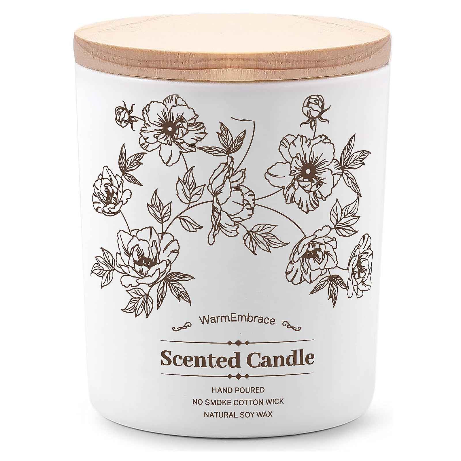 Deluxe Scented Candle for Women & Men, Vanilla Coconut Soy Wax Candle, 8 Oz Jar Candle for Home, Scented-60 Hours Long Lasting Burning, Suitable Gift for Mom