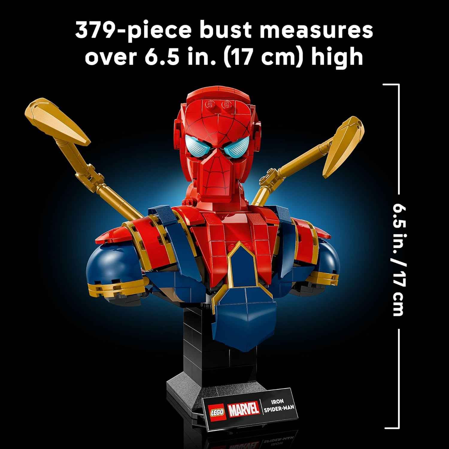 LEGO Marvel Iron Spider-Man Bust Collectible - Building Kit for Adults, Ages 18+ - Includes Iron Spider-Man Minifigure - Collectible Model for Super Hero Fans - Gift for Men and Women - 76326