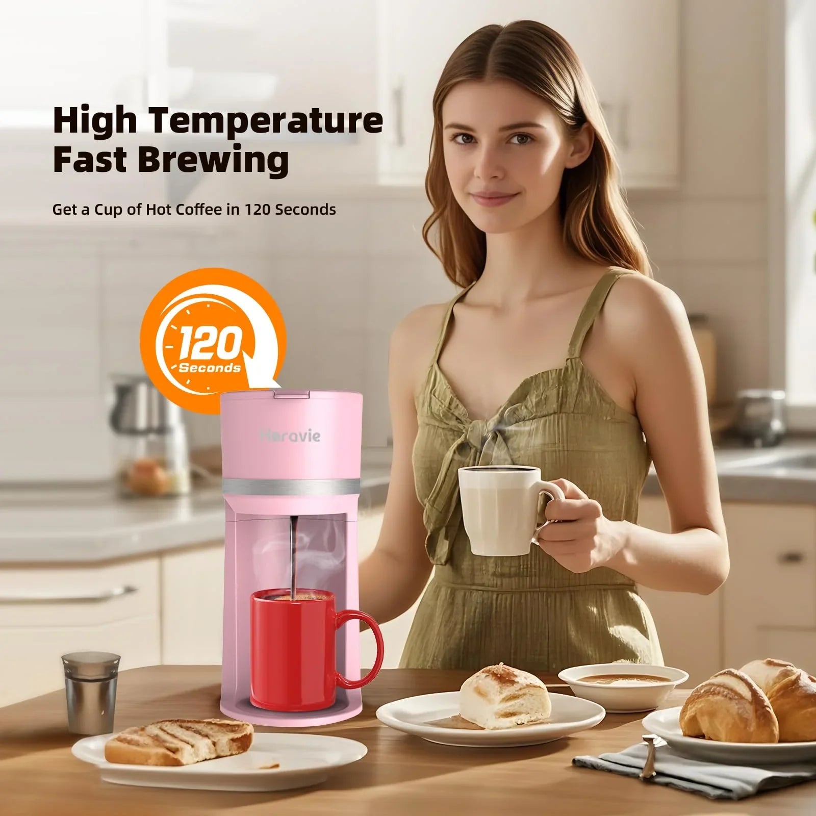 Mini Single Serve Coffee Maker for K Cup and Ground Coffee, Fast Brew One Cup Coffee Machine with Descaling Reminder and Water Window, 6 to 12 oz. Brew Sizes, Black - Jlhbookstore.store