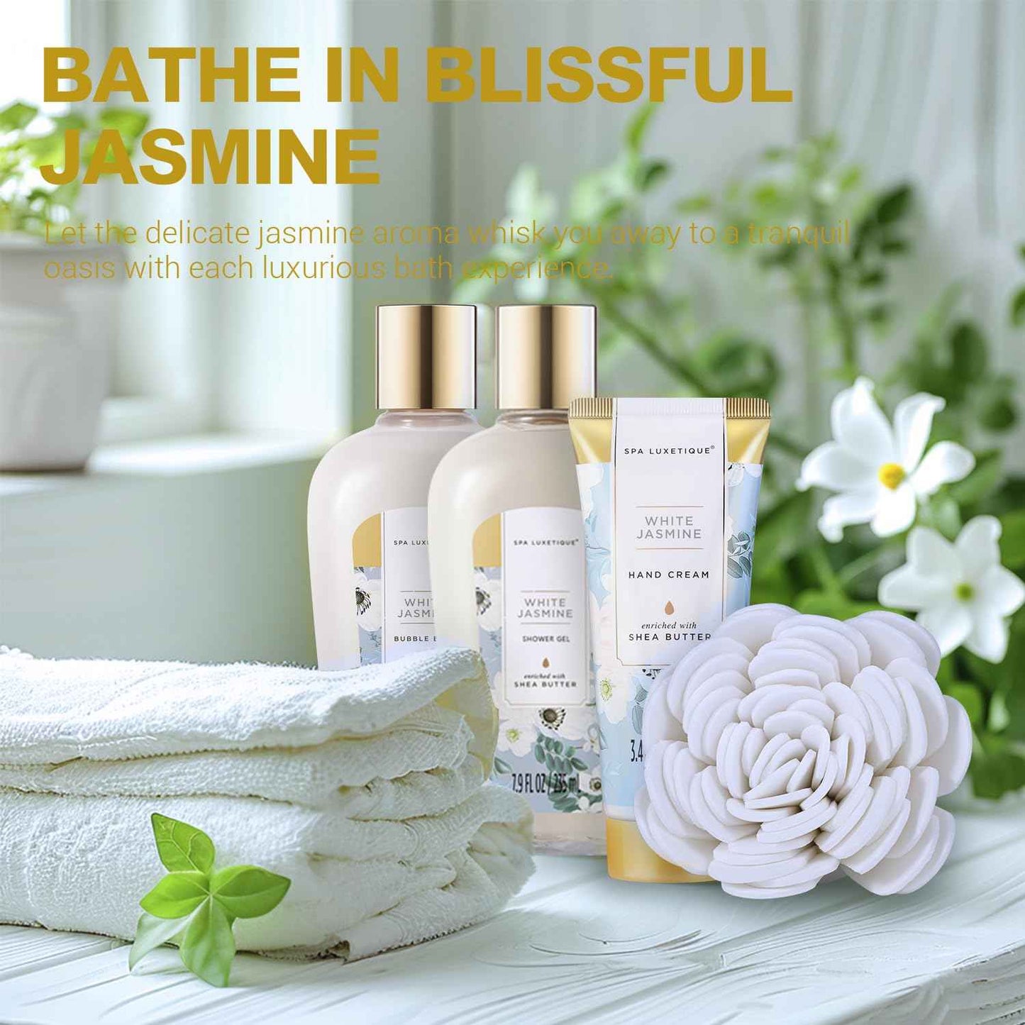 spa luxetique Spa Gift Baskets for Women - Gift Set for Women,15pcs Luxury Relaxing Spa Kit with Bath Bombs, Birthday Gifts Body and Bath Set