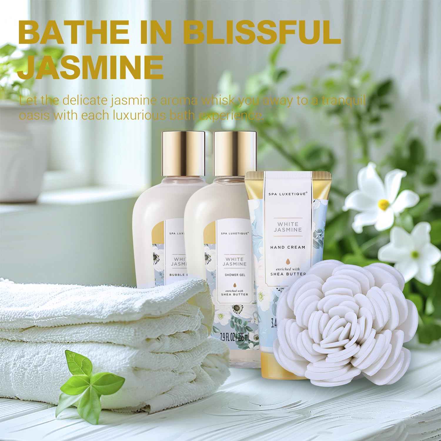 spa luxetique Spa Gift Baskets for Women - Gift Set for Women,15pcs Luxury Relaxing Spa Kit with Bath Bombs, Birthday Gifts Body and Bath Set