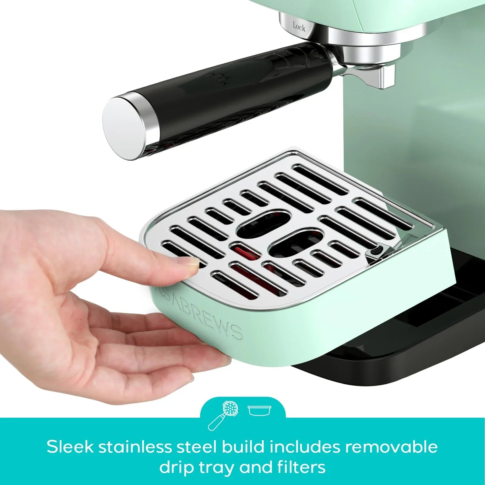 CASABREWS 3700 Essential Espresso Machine 20 Bar, Stainless steel Coffee Maker with Milk Frother, Espresso Coffee Machine for Cappuccino, Latte, 43.9oz Water Tank, Sapphire Blue - Jlhbookstore.store