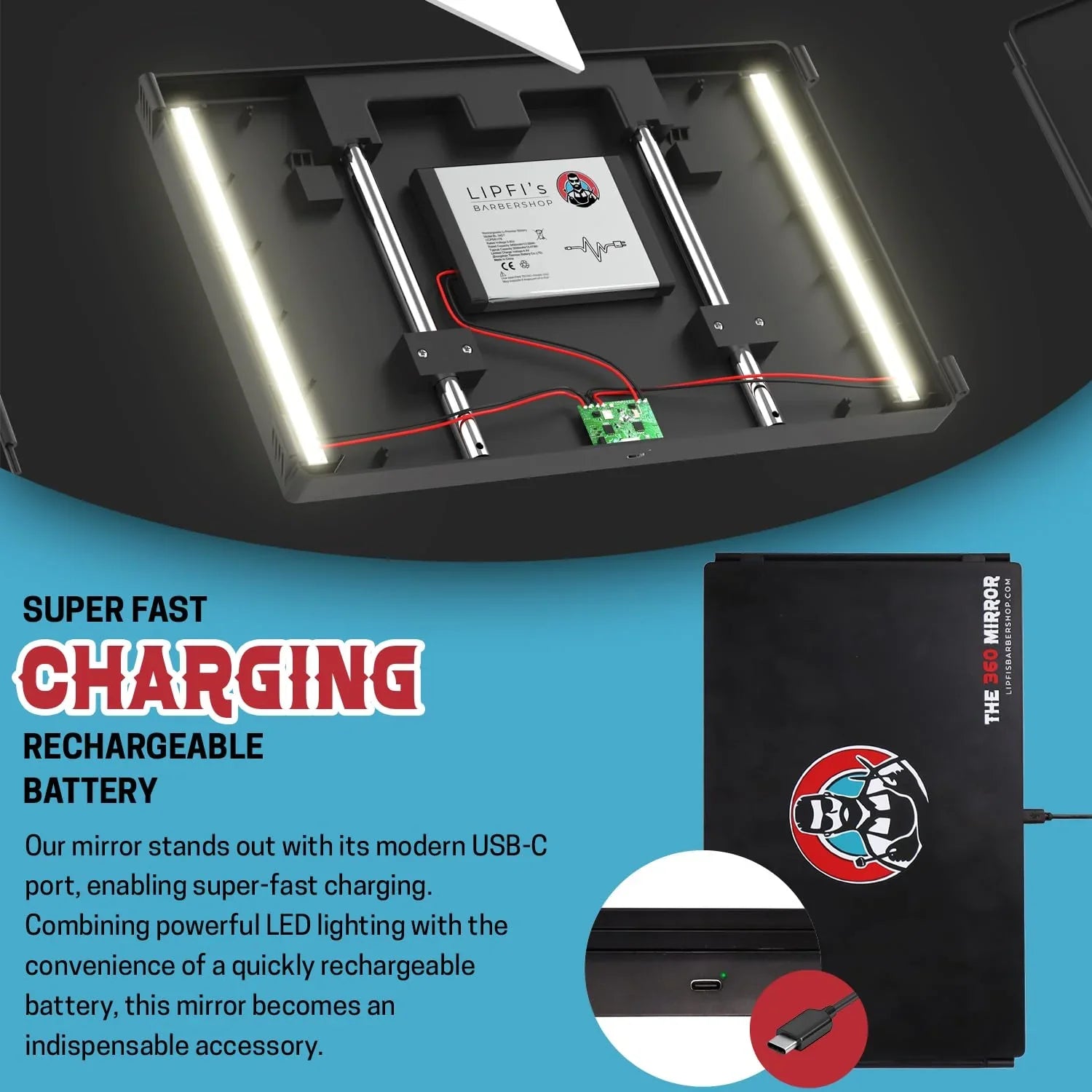 The 360 Mirror - 3 Way Mirror for Self Hair Cutting - Adjustable Trifold Barber Miror to Cut Your Own Hair - Tri Fold Self Haircut System for Men and Women Braiding - Three Sided Miror for Haircuts - Jlhbookstore.store