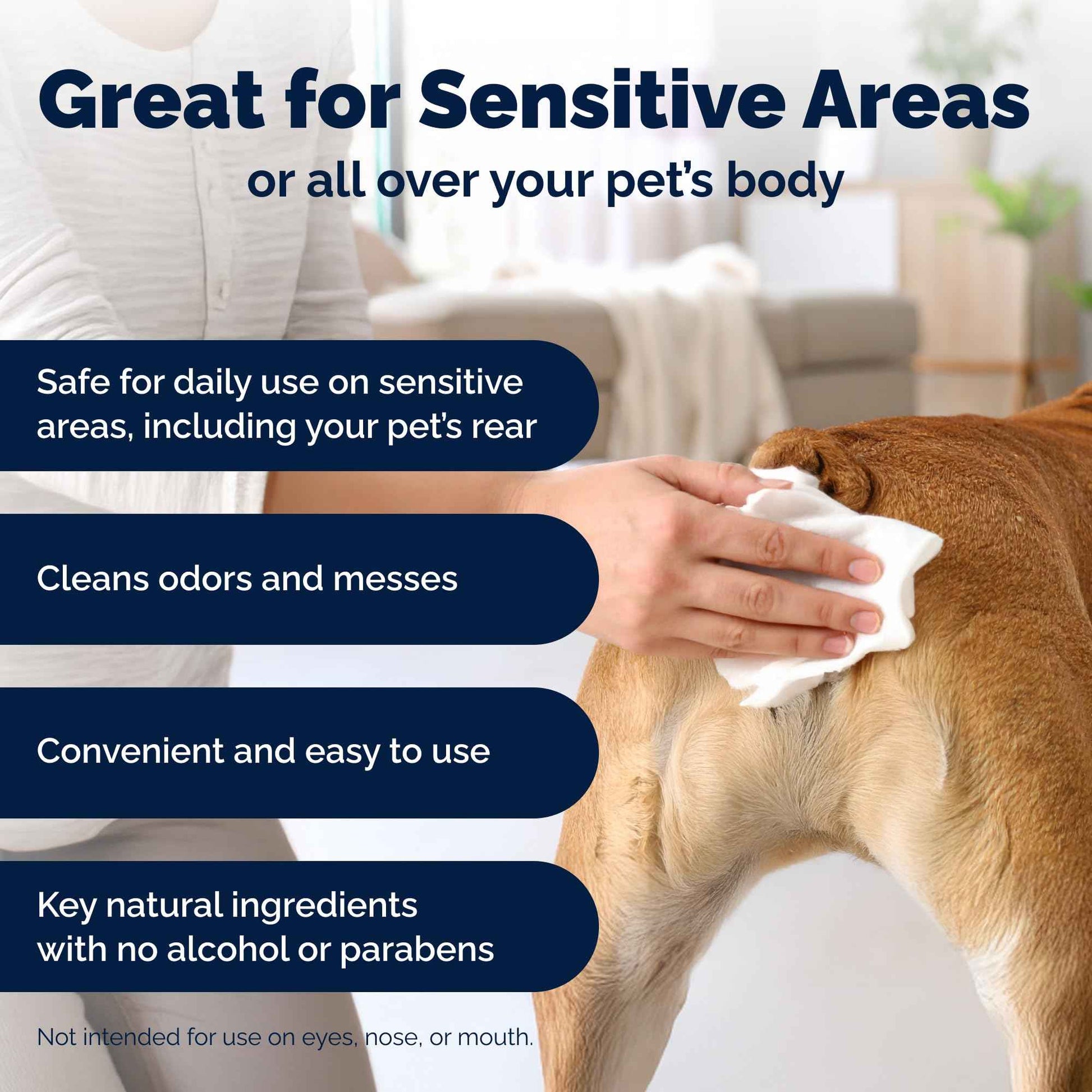 Vetnique Glandex Dog Wipes for Pets Cleansing & Deodorizing Anal Gland Hygienic Dog & Cat Wipes with Vitamin E, Skin Conditioners and Aloe (75ct)