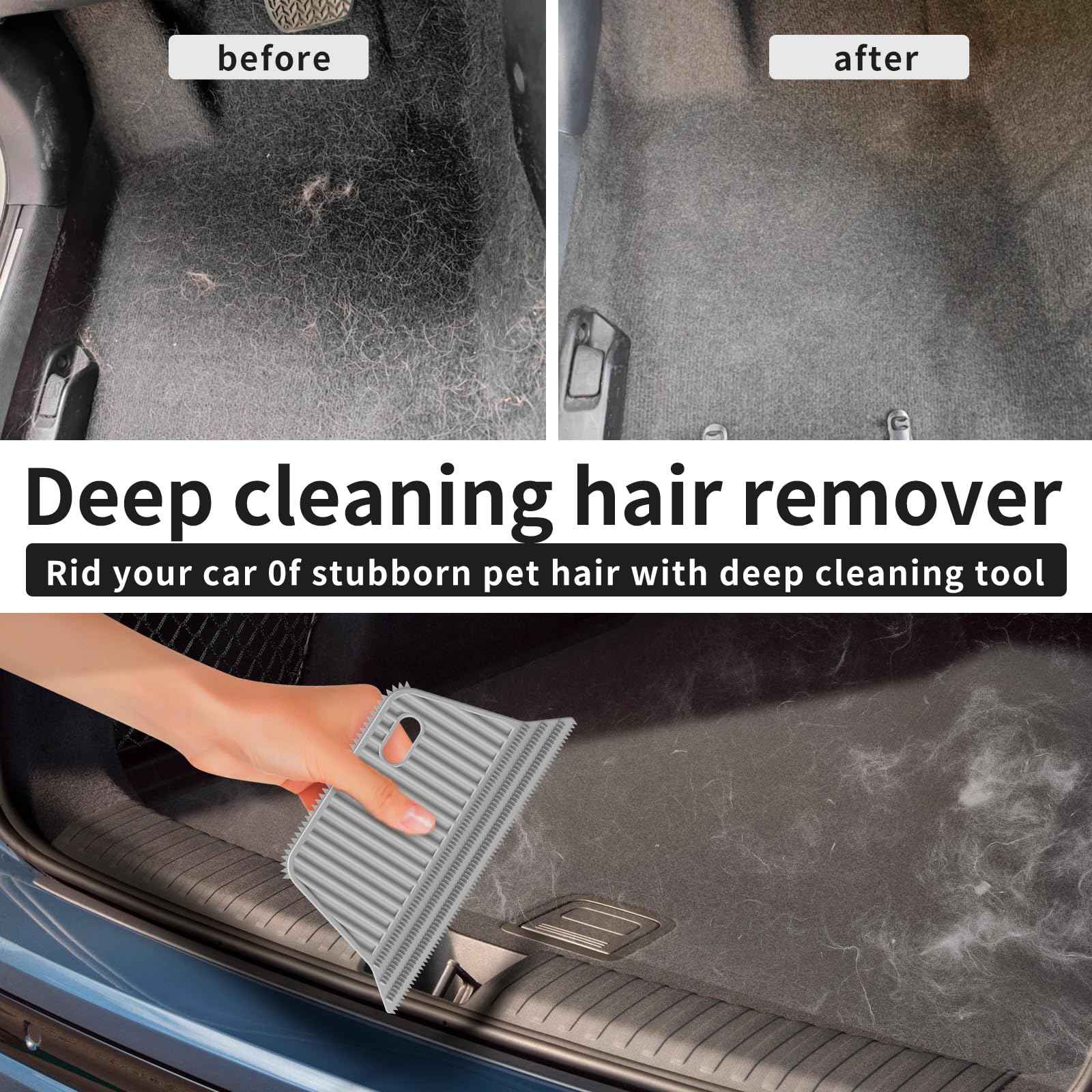 Pet Hair Remover, Dog and Cat Hair Remover, Wool Hair Remover, Carpet Rake for Pet Hair Removal, Carpet Rake, Pile Brush, Hand Shaver for Carpets, Car Cushions, Sofas, Pet Beds, Furniture & Rug