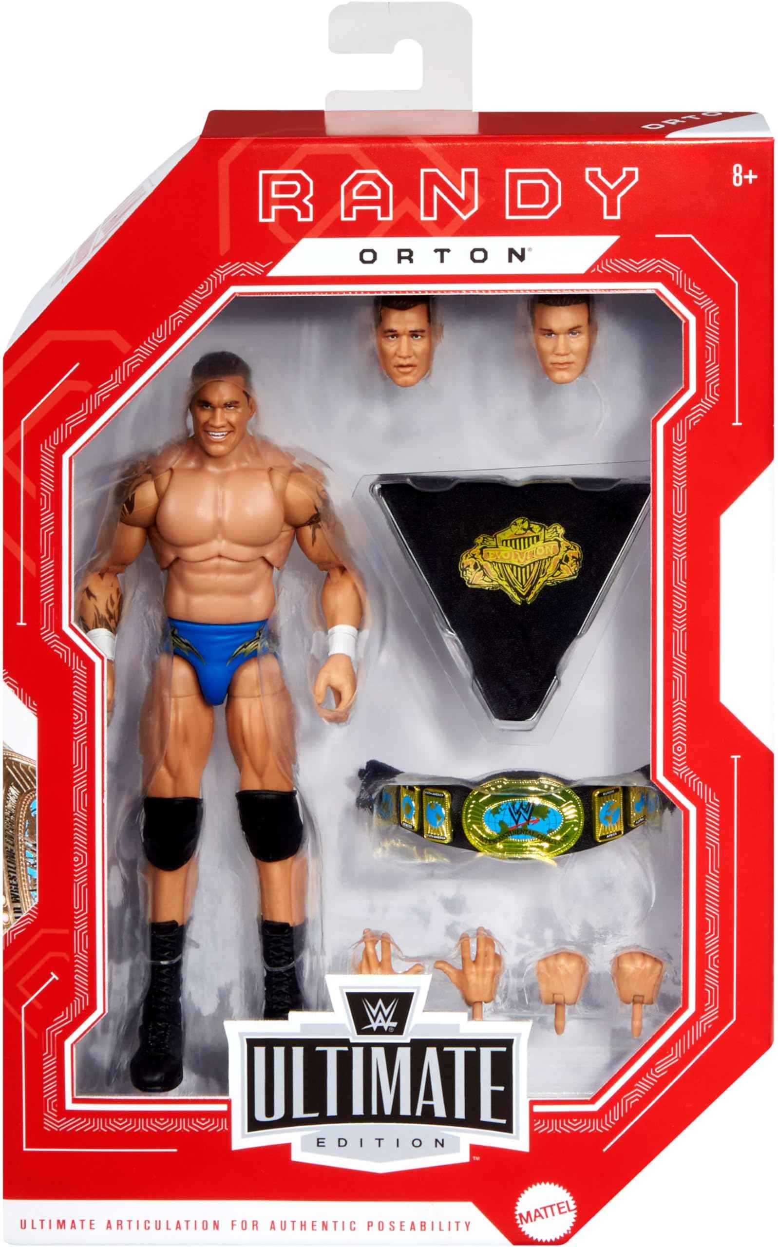Mattel WWE Ultimate Edition John Cena 6-inch Action Figure & Accessories Set, 10+ Pieces Include Swappable Heads & Hands (Amazon Exclusive)